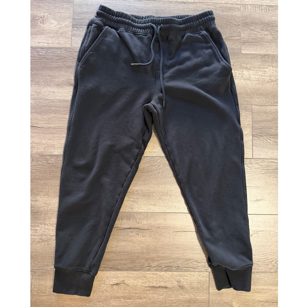 Quince Organic Heavyweight Fleece Sweatpants Black Large